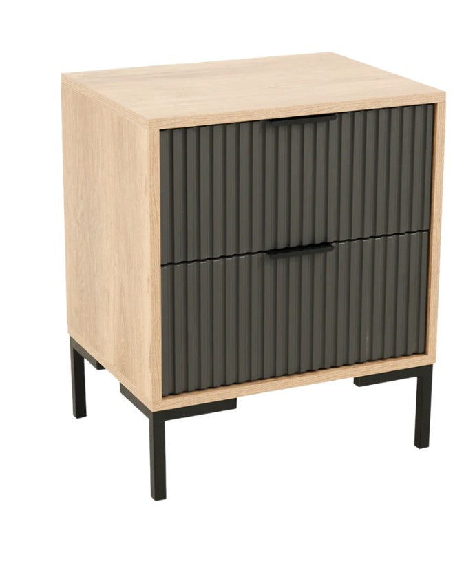 DESTINY TWO DRAWER BEDSIDE TABLE